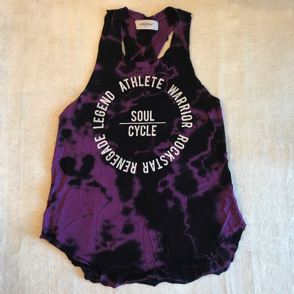 SoulCycle Purple Tie-Dye Tank | size M